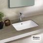 Νιπτήρας Πορσελάνης 50x34 υποενθετος Bianco Ceramica White 10045-300