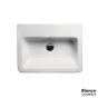 Νιπτήρας Πορσελάνης City 60x45 (1 οπή) Bianco Ceramica White MCITY82-300