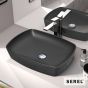 Νιπτήρας Πορσελάνης 60x44 SEREL Black Matt 1633-401