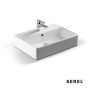 Νιπτήρας Πορσελάνης Tetra 60x42 (1 οπή) SEREL White 2047-300