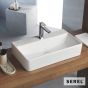 Νιπτήρας Πορσελάνης Tetra 60x42 (1 οπή) SEREL White 2047-300