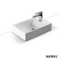 Νιπτήρας Πορσελάνης Tetra 45x28 (1 οπή) SEREL White 2049-300