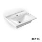 Νιπτήρας Πορσελάνης Slim 60x46 (1 οπή) SEREL White 3001-300
