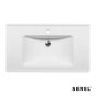 Νιπτήρας Πορσελάνης Slim 80x46 (1 οπή) SEREL White 3035-300