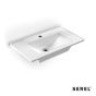 Νιπτήρας Πορσελάνης Slim 80x46 (1 οπή) SEREL White 3035-300