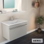 Νιπτήρας Πορσελάνης Slim 80x46 (1 οπή) SEREL White 3035-300