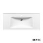 Νιπτήρας Πορσελάνης Slim 100x46 (1 οπή) SEREL White 3037-300