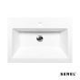 Νιπτήρας Πορσελάνης 60x42 (1 οπή) SEREL White 3042-300