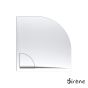 Ντουζιέρα Ημικυκλική Ακρυλική 80x80 Flow Φ90 Sirene White FQ8080-300