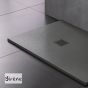 Ντουζιέρα Cast Marble (Χυτό μάρμαρο) με Βαλβίδα Slate 120 x 80 Sirene Beton Matt S12080-411
