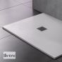 Ντουζιέρα Cast Marble (Χυτό μάρμαρο) με Βαλβίδα Slate 140x80 Sirene White Matt S14080-301