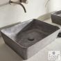 Νιπτήρας Μαρμάρινος  Jade 50x38 h.14 Fossil Grey MS50-410