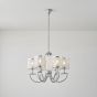 ΦΩΤΙΣΤΙΚΟ ΚΡΕΜΑΣΤΟ ΜΕΤΑΛΛΟ-ΥΦΑΣΜΑ 6ΦΩΤΟ 6XE14 ΜΑΧ 8W Φ630X1150mm ΑΣΗΜΙ ARTE ILLUMINA NOBLE Eurolamp 144-47019