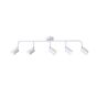 ΣΠΟΤ ΜΕΤΑΛΛΟ 5ΦΩΤΟ 5XGU10 Max 7W 800X230mm ΛΕΥΚΟ ARTE ILLUMINA OLYMP Eurolamp 145-25231