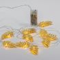 ΣΕΙΡΑ, 10 LED 5mm, ΜΕΤΑΛΛΙΚΑ ΧΡΥΣΑ ΦΥΛΛΑ 6cm, ΜΠΑΤΑΡΙΑΣ 2xAA, ΧΡΟΝΟΔΙΑΚΟΠΤΗ, ΔΙΑΦΑΝΟ PVC ΚΑΛΩΔΙΟ, ΘΕΡΜΟ ΛΕΥΚΟ LED ΑΝΑ 10cm, ΠΡΟΕΚΤΑΣΗ ΠΑΡΟΧΗΣ 50cm, IP20 Eurolamp 600-11457