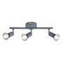 ΣΠΟΤ ΚΙΝΗΤΟ ΜΕΤΑΛΛΟ 3ΦΩΤΟ 3XGU10 Max 7W 300X80X125mm ΓΚΡΙ ARTE ILLUMINA VORRAS Eurolamp 145-25245