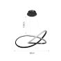 InLight Κρεμαστό φωτιστικό LED 48W 3CCT by switch on base σε χρυσό χρώμα D:60cm 6082-GL