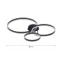 Φωτιστικό οροφής LED 75W 3CCT by switch on base D:80cm 6094-A-Golden