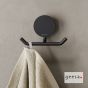 Άγκιστρο μπάνιου διπλό 4,6εκ. OPAL Geesa Black Matt 7215-400
