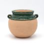 ΠΥΘΑΡΙ ΚΕΡΑΜΙΚΟ ΠΡΑΣΙΝΟ-ΜΠΕΖ 25.5x23.5x21.5cm Eurolamp 819-00496