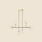 SE 110-6 PRATO PENDANT BRASS GOLD WITH 6 OPAL GLASSES Φ15 Γ4 HOMELIGHTING 77-4491