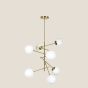 SE 110-7 PRATO PENDANT BRASS GOLD WITH 7 OPAL GLASSES Φ15 Γ4 HOMELIGHTING 77-4492