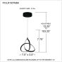 SE LED 25 MIRABELLA BLACK PENDANT 22W 3CCT WITH MEMORY 2 YEARS WARRANTY Ζ4 HOMELIGHTING 77-50494