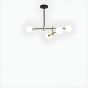 SE21-HA-4 HARUTO BLACK AND GOLD PENDANT OPAL 70x70x70 E27*4 MAX 60W IP20 2 YEARS WARRANTY HOMELIGHTING 77-50612