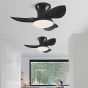 SE LED F65 ADAM BLACK FAN 25W SMART WITH CONTROL 65x65x20cm 3000k-6500k 85-265V 2 YEARS WARRANT HOMELIGHTING 77-50626