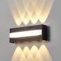SE LED 105 QUADRA BLACK OUTDOOR WALL LAMP 6+4W 3000K 2 YEARS WARRANTY HOMELIGHTING 77-50675