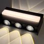 SE LED 105 QUADRA BLACK OUTDOOR WALL LAMP 6+4W 3000K 2 YEARS WARRANTY HOMELIGHTING 77-50675