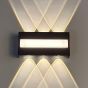SE LED 105 QUADRA BLACK OUTDOOR WALL LAMP 6+4W 3000K 2 YEARS WARRANTY HOMELIGHTING 77-50675
