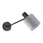 SE21-BL-22-SH2 ADEPT BLACK WALL LAMP GREY SHADE+ HOMELIGHTING 77-8320