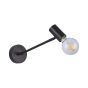 SE21-BL-22-SH2 ADEPT BLACK WALL LAMP GREY SHADE+ HOMELIGHTING 77-8320