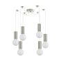 SE21-NM-4-GL1-NM6 ADEPT TUBE Nickel Matt Pendant Smoked Glass+ HOMELIGHTING 77-8393