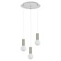 SE21-NM-4-GL2-3NM ADEPT TUBE Nickel Matt Pendant Smoked Glass+ HOMELIGHTING 77-8403