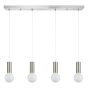 SE21-NM-4-GL2-4NM ADEPT TUBE Nickel Matt Pendant Smoked Glass+ HOMELIGHTING 77-8405