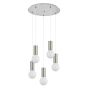 SE21-NM-4-5NM-GR2 ADEPT TUBE Nickel Matt Pendant Black Metal Grid+ HOMELIGHTING 77-8447