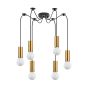 SE21-GM-4-BL6-GR1 ADEPT TUBE Gold Matt Pendant Black Metal Grid+ HOMELIGHTING 77-8618