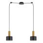 SE21-GM-4-BL2-MS1 ADEPT TUBE Gold Matt Pendant Black Metal Shade+ HOMELIGHTING 77-8634