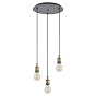 SE21-BR-10-3BL MAGNUM Bronze Metal Pendant with Black Fabric Cable+ HOMELIGHTING 77-8692