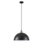SE21-BR-10-MS40 MAGNUM Bronze Metal Pendant Black Shade with Black Fabric Cable+ HOMELIGHTING 77-8695