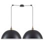 SE21-BR-10-BL2-MS50 MAGNUM Bronze Metal Pendant Black Shade with Black Fabric Cable+ HOMELIGHTING 77-8702