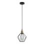 SE21-BR-10-GR1 MAGNUM Bronze Metal Pendant Black Metal Grid with Black Fabric Cable+ HOMELIGHTING 77-8703