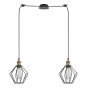 SE21-BR-10-BL2-GR1 MAGNUM Bronze Metal Pendant Black Metal Grid with Black Fabric Cable+ HOMELIGHTING 77-8706