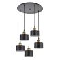SE21-BR-10-5BL-MS1 MAGNUM BRONZE  Black Metal Shade Pendant+ HOMELIGHTING 77-8765