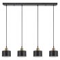 SE21-BR-10-4BL-MS1 MAGNUM BRONZE Black Metal Shade Pendant+ HOMELIGHTING 77-8766