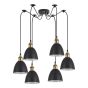 SE21-BR-10-BL6-MS2 MAGNUM BRONZE Black Metal Shade Pendant+ HOMELIGHTING 77-8768