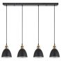 SE21-BR-10-4BL-MS2 MAGNUM BRONZE Black Metal Shade Pendant+ HOMELIGHTING 77-8773