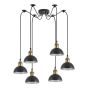 SE21-BR-10-BL6-MS3  MAGNUM BRONZE Black Metal Shade Pendant+ HOMELIGHTING 77-8775